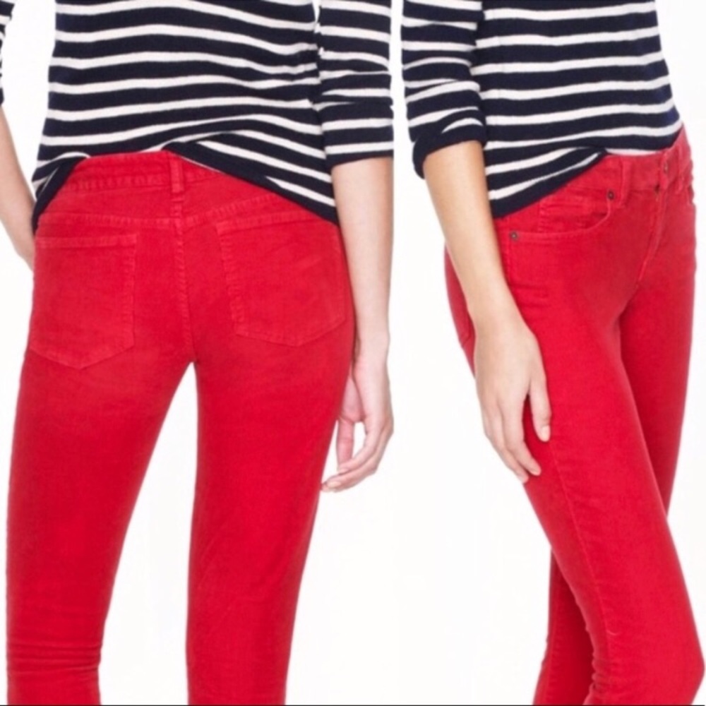 J.Crew Pink Toothpick Corduroy Pants - Picture 2 of 8